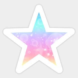 Kawaii Magical Unicorn Star Sticker